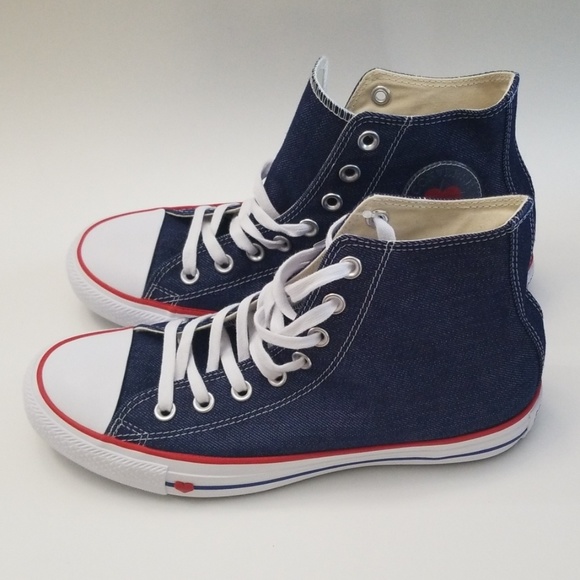 converse high tops denim